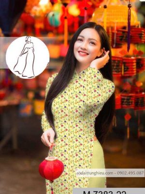 Vải áo dài hoa nhí kiểu mới AD M7383 47 1590383086 848 vai ao dai vai ao dai dep ad