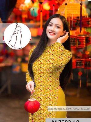 Vải áo dài hoa nhí kiểu mới AD M7383 54 1590383087 332 vai ao dai vai ao dai dep ad
