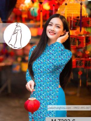 Vải áo dài hoa nhí kiểu mới AD M7383 52 1590383087 336 vai ao dai vai ao dai dep ad