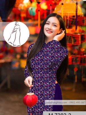 Vải áo dài hoa nhí kiểu mới AD M7383 51 1590383087 48 vai ao dai vai ao dai dep ad