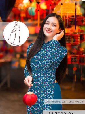 Vải áo dài hoa nhí kiểu mới AD M7383 53 1590383087 663 vai ao dai vai ao dai dep ad