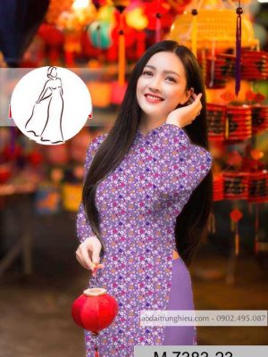 Vải áo dài hoa nhí kiểu mới AD M7383 50 1590383087 815 vai ao dai vai ao dai dep ad
