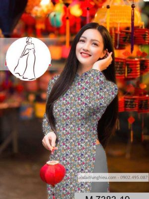 Vải áo dài hoa nhí kiểu mới AD M7383 56 1590383088 178 vai ao dai vai ao dai dep ad