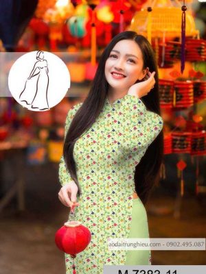 Vải áo dài hoa nhí kiểu mới AD M7383 61 1590383088 604 vai ao dai vai ao dai dep ad