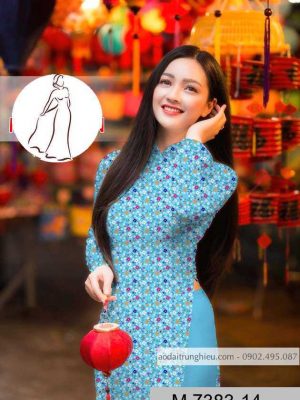Vải áo dài hoa nhí kiểu mới AD M7383 59 1590383088 762 vai ao dai vai ao dai dep ad