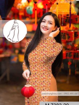 Vải áo dài hoa nhí kiểu mới AD M7383 60 1590383088 769 vai ao dai vai ao dai dep ad