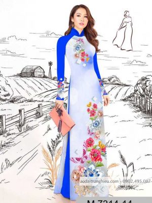 Vải áo dài hoa 3D trên dưới kiểu mới AD M7314 32 1590383201 676 vai ao dai vai ao dai dep ad