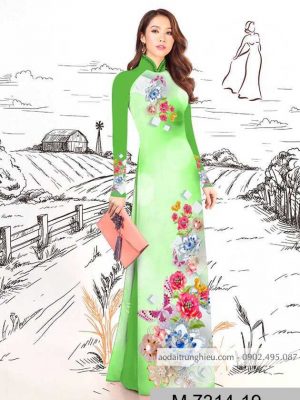 Vải áo dài hoa 3D trên dưới kiểu mới AD M7314 37 1590383202 51 vai ao dai vai ao dai dep ad