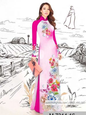 Vải áo dài hoa 3D trên dưới kiểu mới AD M7314 36 1590383202 706 vai ao dai vai ao dai dep ad