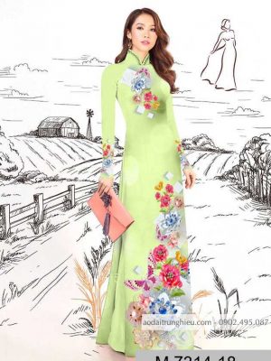 Vải áo dài hoa 3D trên dưới kiểu mới AD M7314 59 1590383206 262 vai ao dai vai ao dai dep ad