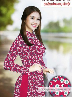 Vải áo dài hoa cúc nhí kiểu mới AD T7497 28 1590383568 369 vai ao dai vai ao dai dep ad