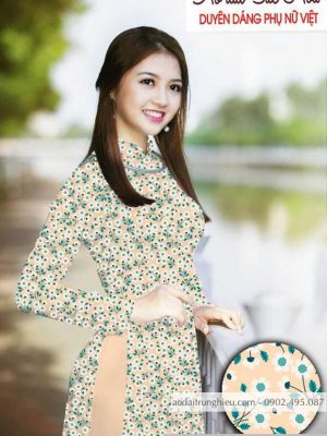 Vải áo dài hoa cúc nhí kiểu mới AD T7497 31 1590383568 611 vai ao dai vai ao dai dep ad