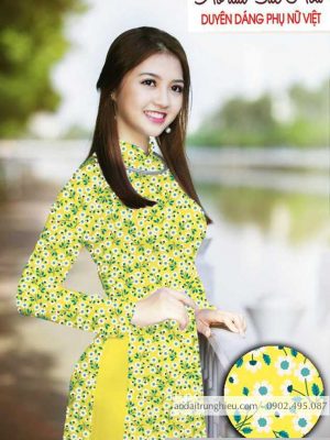 Vải áo dài hoa cúc nhí kiểu mới AD T7497 32 1590383569 18 vai ao dai vai ao dai dep ad