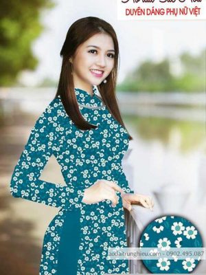 Vải áo dài hoa cúc nhí kiểu mới AD T7497 42 1590383570 295 vai ao dai vai ao dai dep ad