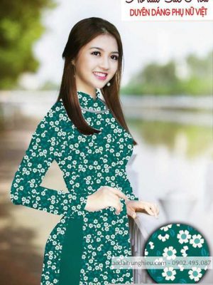 Vải áo dài hoa cúc nhí kiểu mới AD T7497 38 1590383570 605 vai ao dai vai ao dai dep ad