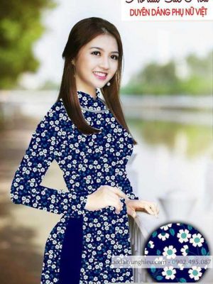Vải áo dài hoa cúc nhí kiểu mới AD T7497 43 1590383570 758 vai ao dai vai ao dai dep ad