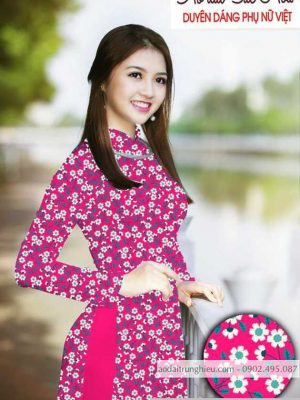 Vải áo dài hoa cúc nhí kiểu mới AD T7497 39 1590383570 834 vai ao dai vai ao dai dep ad