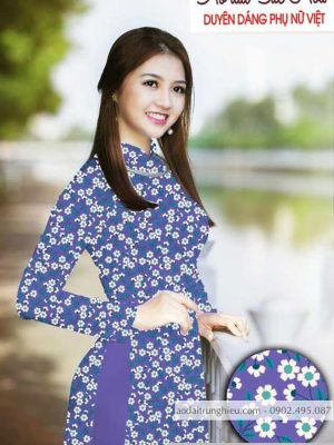 Vải áo dài hoa cúc nhí kiểu mới AD T7497 50 1590383571 211 vai ao dai vai ao dai dep ad