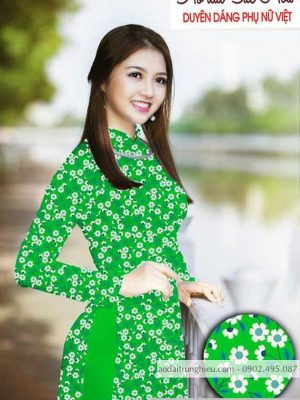 Vải áo dài hoa cúc nhí kiểu mới AD T7497 47 1590383571 439 vai ao dai vai ao dai dep ad