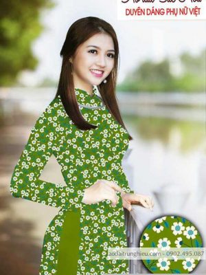 Vải áo dài hoa cúc nhí kiểu mới AD T7497 45 1590383571 478 vai ao dai vai ao dai dep ad