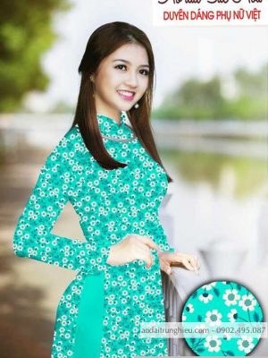 Vải áo dài hoa cúc nhí kiểu mới AD T7497 46 1590383571 812 vai ao dai vai ao dai dep ad
