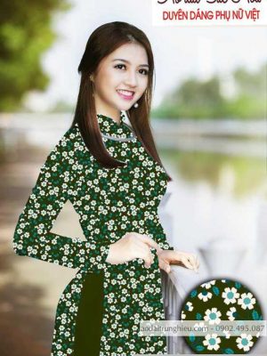 Vải áo dài hoa cúc nhí kiểu mới AD T7497 51 1590383572 779 vai ao dai vai ao dai dep ad