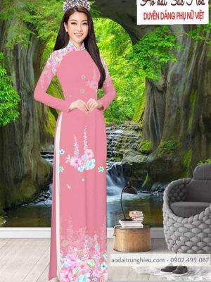 Vải áo dài hoa 3D thiết kế 2020 AD T7492 30 1590383800 734 vai ao dai vai ao dai dep ad
