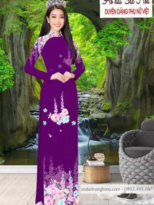 Vải áo dài hoa 3D thiết kế 2020 AD T7492 36 1590383801 908 vai ao dai vai ao dai dep ad