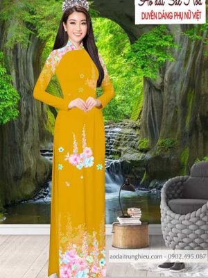 Vải áo dài hoa 3D thiết kế 2020 AD T7492 49 1590383803 849 vai ao dai vai ao dai dep ad