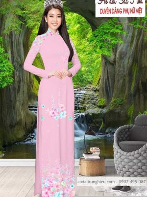 Vải áo dài hoa 3D thiết kế 2020 AD T7492 51 1590383803 999 vai ao dai vai ao dai dep ad