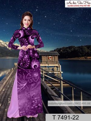 Vải áo dài hoa 3D kiểu mới AD T7491 37 1590383929 184 vai ao dai vai ao dai dep ad