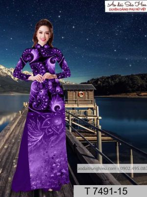 Vải áo dài hoa 3D kiểu mới AD T7491 38 1590383929 190 vai ao dai vai ao dai dep ad