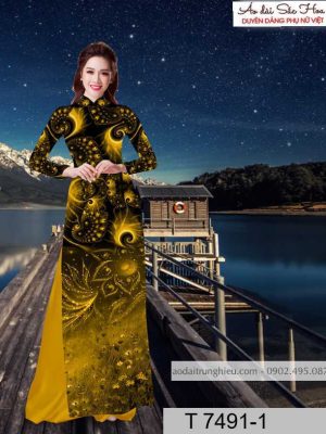 Vải áo dài hoa 3D kiểu mới AD T7491 42 1590383930 250 vai ao dai vai ao dai dep ad