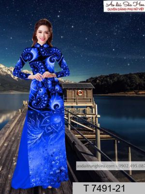 Vải áo dài hoa 3D kiểu mới AD T7491 39 1590383930 386 vai ao dai vai ao dai dep ad