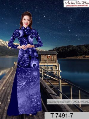 Vải áo dài hoa 3D kiểu mới AD T7491 44 1590383931 752 vai ao dai vai ao dai dep ad