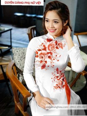 Vải áo dài hoa hồng mới ra AD T7687 8 1590384039 15 vai ao dai vai ao dai dep ad