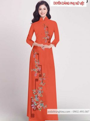 Vải áo dài hoa hồng kiểu mới AD T256 28 1590384284 170 vai ao dai vai ao dai dep ad