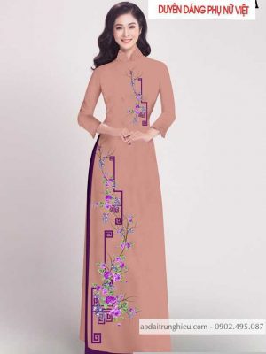 Vải áo dài hoa hồng kiểu mới AD T256 24 1590384284 254 vai ao dai vai ao dai dep ad