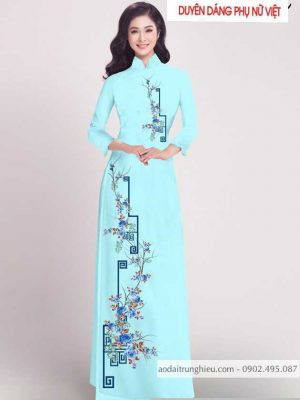 Vải áo dài hoa hồng kiểu mới AD T256 23 1590384284 674 vai ao dai vai ao dai dep ad