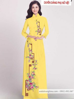 Vải áo dài hoa hồng kiểu mới AD T256 25 1590384284 775 vai ao dai vai ao dai dep ad