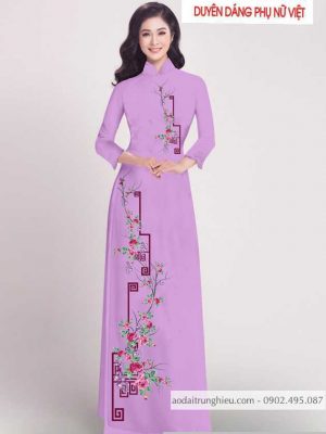 Vải áo dài hoa hồng kiểu mới AD T256 27 1590384284 841 vai ao dai vai ao dai dep ad