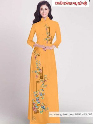 Vải áo dài hoa hồng kiểu mới AD T256 36 1590384286 131 vai ao dai vai ao dai dep ad