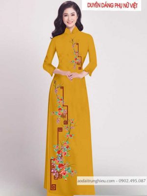 Vải áo dài hoa hồng kiểu mới AD T256 37 1590384286 893 vai ao dai vai ao dai dep ad