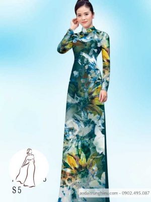 Vải áo dài hoa 3D thiết kế 2020 AD H14406 24 1590460803 60 vai ao dai vai ao dai dep ad