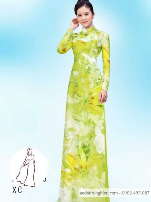 Vải áo dài hoa 3D thiết kế 2020 AD H14406 25 1590460803 994 vai ao dai vai ao dai dep ad