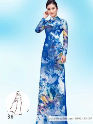 Vải áo dài hoa 3D thiết kế 2020 AD H14406 33 1590460805 599 vai ao dai vai ao dai dep ad