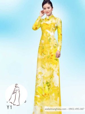 Vải áo dài hoa 3D thiết kế 2020 AD H14406 35 1590460805 951 vai ao dai vai ao dai dep ad