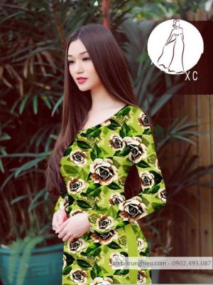 Vải áo dài hoa hồng đều kiểu mới AD H14491 21 1590461285 115 vai ao dai vai ao dai dep ad