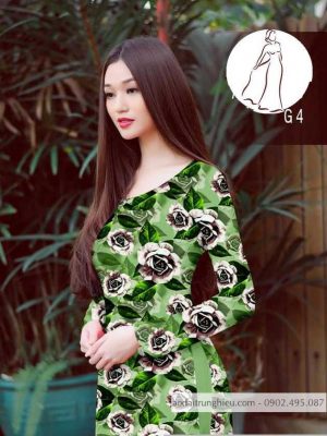 Vải áo dài hoa hồng đều kiểu mới AD H14491 22 1590461285 425 vai ao dai vai ao dai dep ad