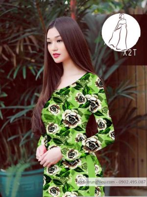 Vải áo dài hoa hồng đều kiểu mới AD H14491 20 1590461285 90 vai ao dai vai ao dai dep ad